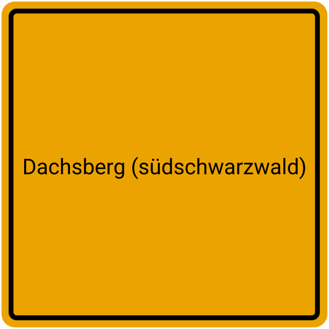 Meldebestätigung Dachsberg (Südschwarzwald)
